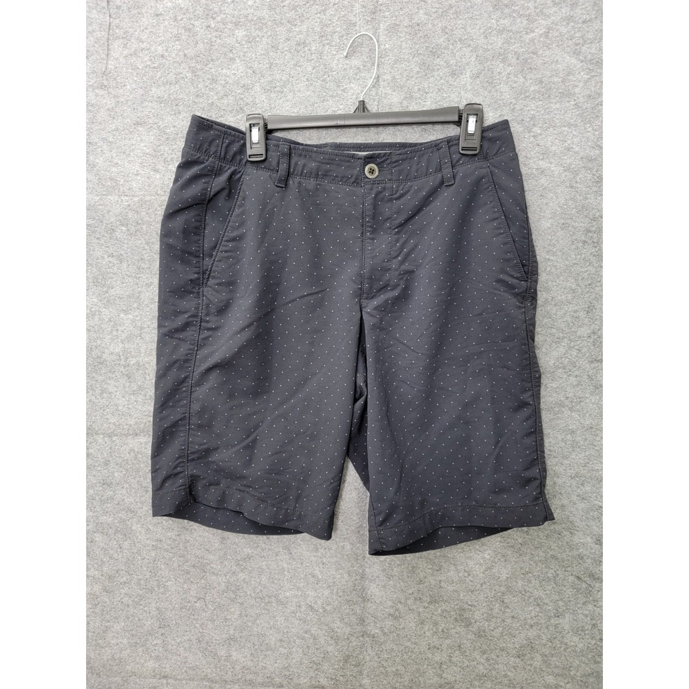 Under Armour Golf Shorts Mens 34 Black Athletic Loose Fit HeatGear Polka Dot